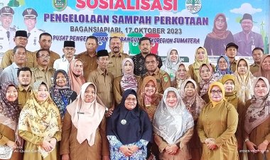 Gelar Sosialisasi Pengelolaan Sampah Perkotaan. DLH Rohil Bekerjasama dengan P3ES KLHK