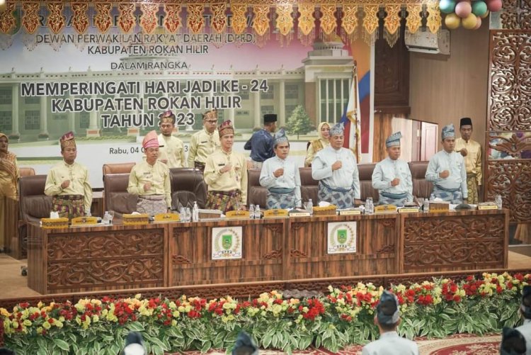 Tema : Rokan Hilir Harmonis dan Damai, DPRD Gelar Rapat Paripurna HUT Rohil