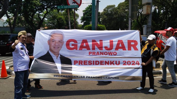Jangkar Merah Putih Lampung Dampingi Pendaftaran Paslon Ganjar-Mahfud ke KPU