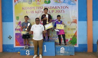 Baru Menjabat, Ketua KONI Rohil Tutup Kompetisi Badminton KONI Cup U-18