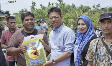 Bupati Rohil Serahkan Bantuan,Saat Kunjungi Korban Kebakaran di Bagansiapiapi