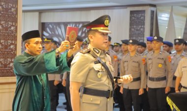 Pimpin Sertijab Kapolres Lampung Barat, Kapolda : Bangun Sinergitas Hadapi Pemilu 2024