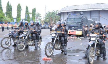 Polres Lampung Utara Gelar Latihan Peningkatan Kemampuan Dalmas Terpadu Rayonisasi 3