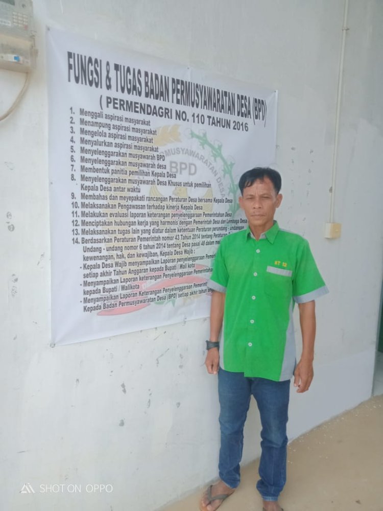 Ini Pernyataan Ketua BPD Desa Cenaku Kecil Terkait Perdes yang Telah Dibuat