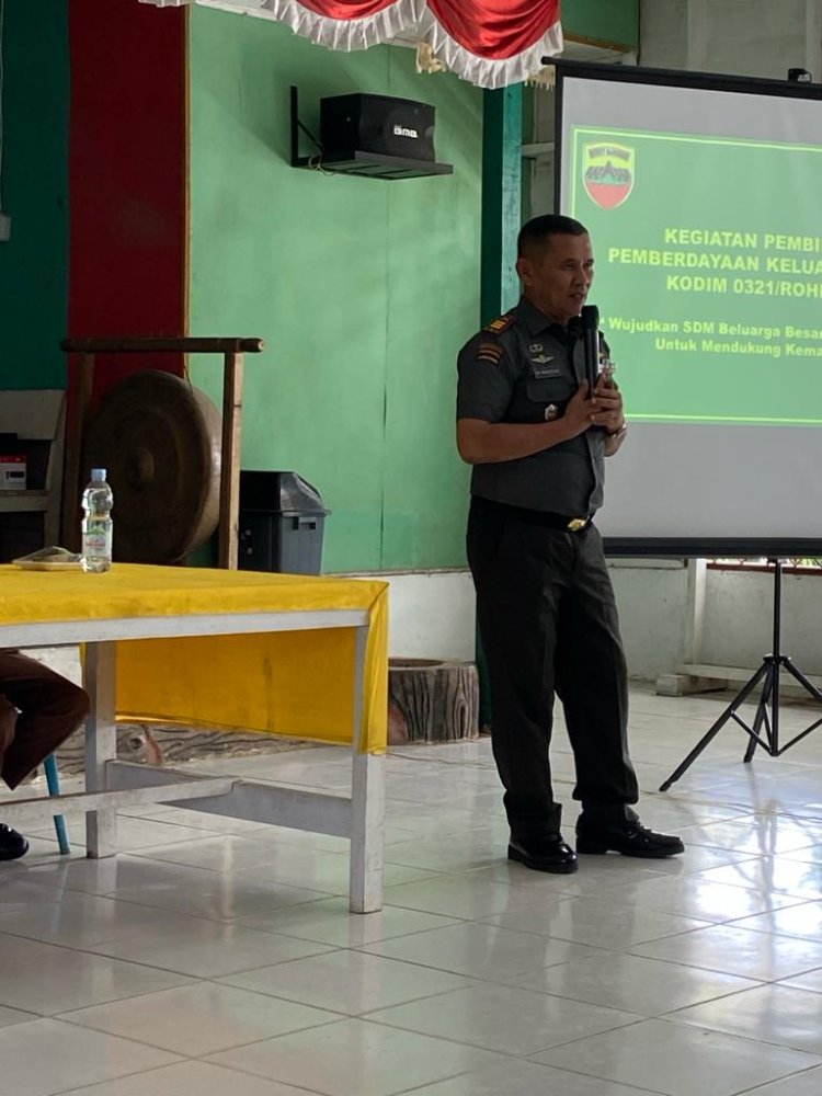Kodim 0321 Rohil Lakukan Pembinaan dan Pemberdayaan Keluarga Besar TNI