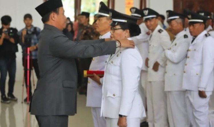 60 Penjabat (Pj) Peratin di Kabupaten Lampung Barat Resmi Dilantik