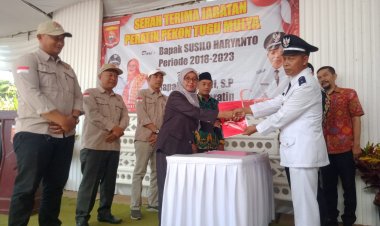 Tangis Haru Warnai Sertijab Peratin Pekon Tugu Mulya