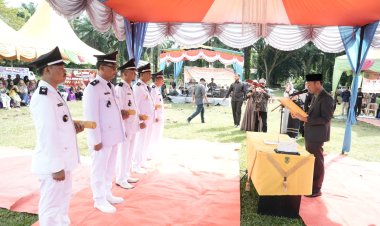 5 Penghulu Bangko Pusako Hasil Pilpeng Serentak, di Lantik Bupati Rohil
