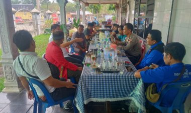 Kapolsek Bagan Sinembah Bersama Staf, Coffee Morning Bersama Awak Media
