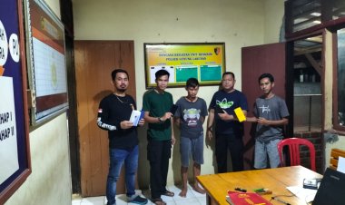 Diduga Lakukan Curat, RE Warga Way Kanan Diamankan Polsek Gunung Labuhan