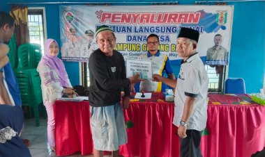 Kampung Gunung Baru Kembali Salurkan BLT-DD Triwulan ke-4