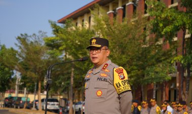 Kapolda Lampung Pimpin Apel Pagi, Ini Pesan yang Disampaikan