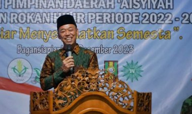 Hadiri Milad Muhammadiyah ke-111, Bupati Saksikan Pengukuhan PDM, PDA Rohil Periode 2022-2027