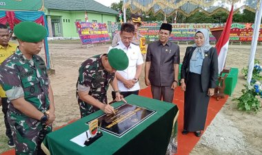 Bupati Rohil Dampingi Danrem 031 Wira Bima Resmikan Koramil 06 Tanjung Medan