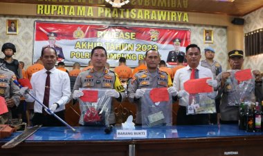 Gelar Release Akhir Tahun 2023, Polres Lampung Barat Umumkan Capaian Setahun