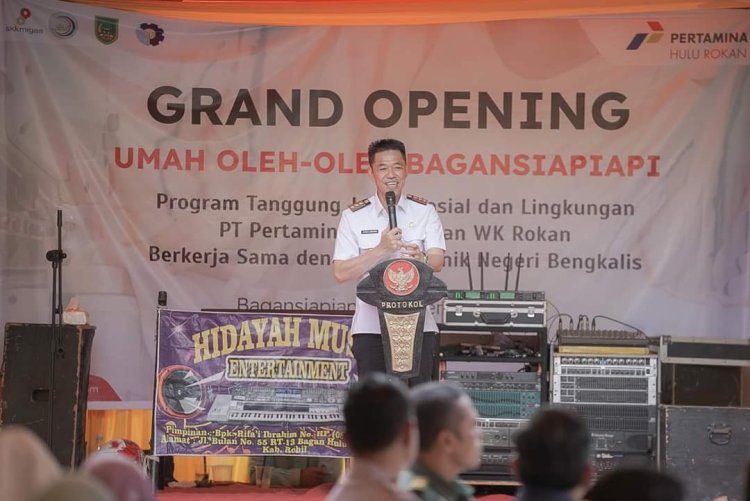 Resmikan Umah Oleh-Oleh Bagansiapiapi, Bupati : Bentuk TJSL Pertamina Hulu Rokan