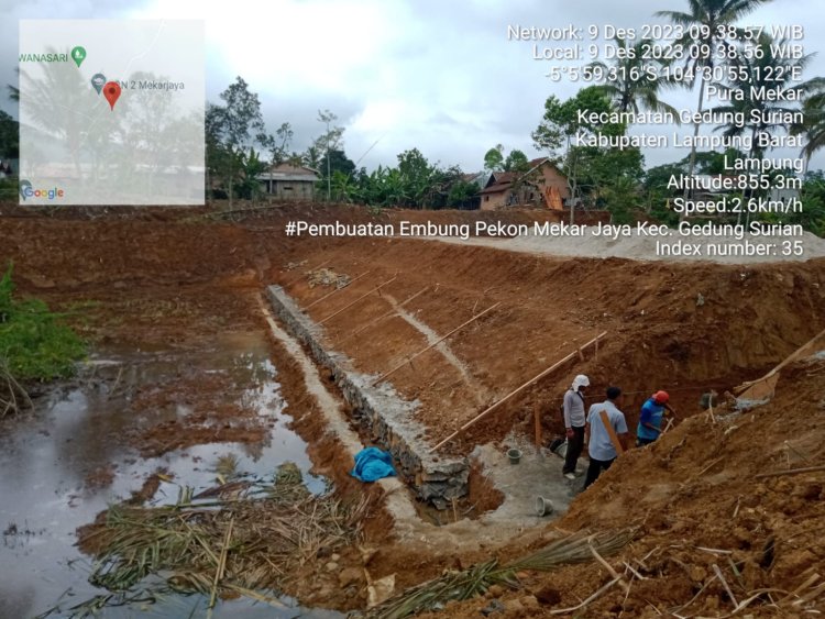 Papan Proyek Tak Ada, Pembuatan Embung 'Siluman' di Pekon Mekar Jaya Jadi Sorotan