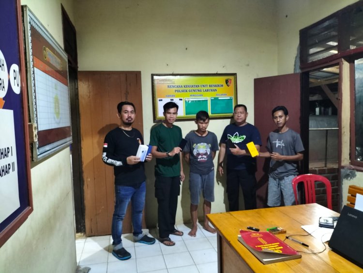 Diduga Lakukan Curat, RE Warga Way Kanan Diamankan Polsek Gunung Labuhan