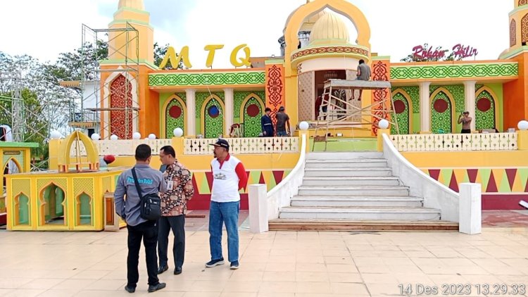 Pembangunan Astaka MTQ Ke XVlll Tingkat Kabupaten Rohil, Suwandi : Progres Sudah Mencapai 80%