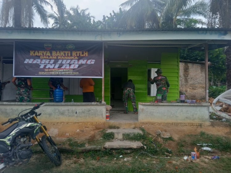 Bedah RTLH Program Karya Bhakti TNI AD, 80 Persen Selesai Dikerjakan