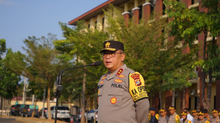 Kapolda Lampung Pimpin Apel Pagi, Ini Pesan yang Disampaikan