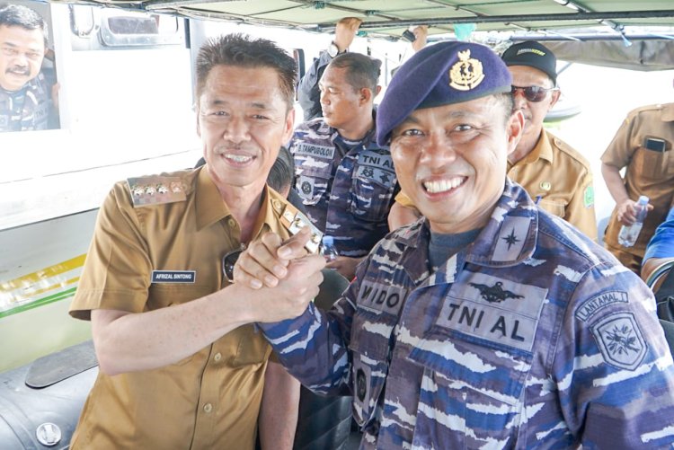 Bupati Rohil Saksikan Penyerahan Pengelolaan Pulau Jemur Diserahkan ke Lanal Dumai