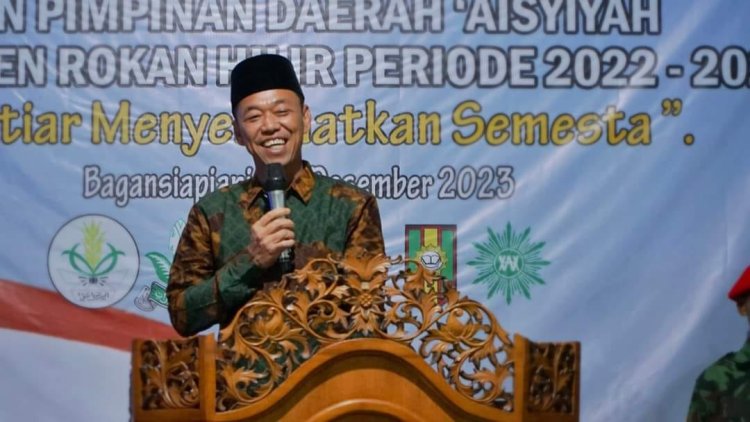 Hadiri Milad Muhammadiyah ke-111, Bupati Saksikan Pengukuhan PDM, PDA Rohil Periode 2022-2027