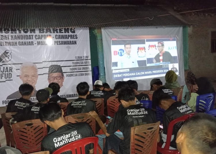 TPD Bersama Relawan Ganjar - Mahfud Gelar Nobar di Caffe Nako Way Halim