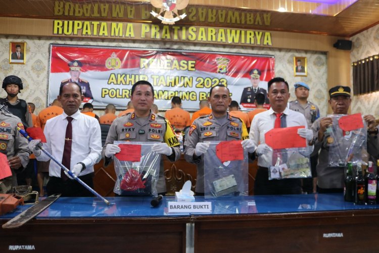 Gelar Release Akhir Tahun 2023, Polres Lampung Barat Umumkan Capaian Setahun