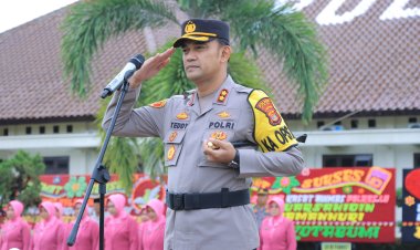 Kapolres Lampura Pimpin Upacara Serah Terima Jabatan di Lingkungan Polres Lampung Utara