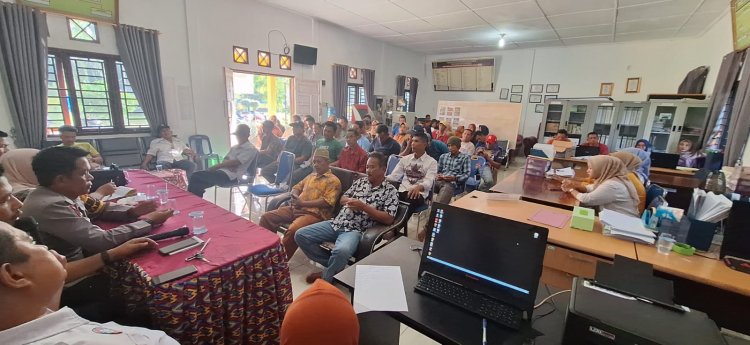 Dalam Rangka OMB 2024, Polsek Bagan Sinembah Giat Cooling System Pemilu Damai