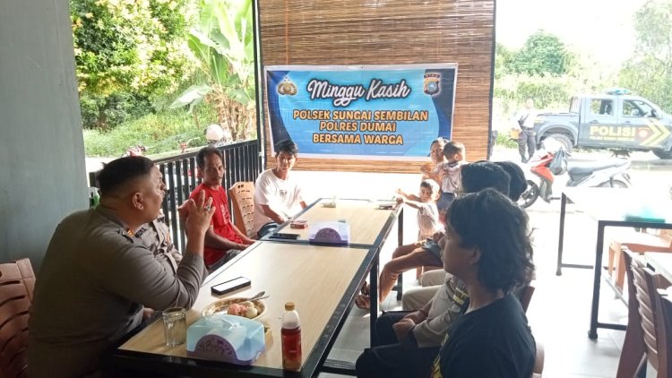 Melalui Program Minggu Berkah, Polsek Sungai Sembilan Sampaikan Himbauan dan Pesan