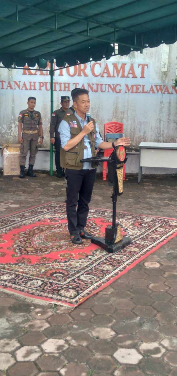 Dikukuhkan 660 Satlinmas dari 3 Kecamatan Amankan Pemilu di Rohil