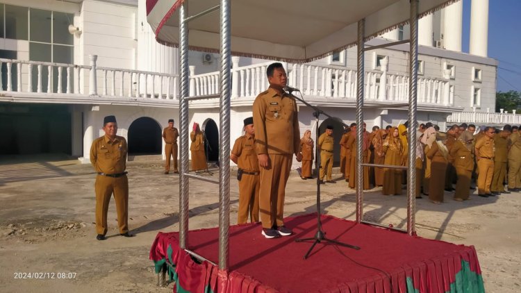Wabup Rohil Pimpin Apel Bersama, Ingatkan PNS Untuk Disiplin dan Bekerja Sesuai Tupoksi