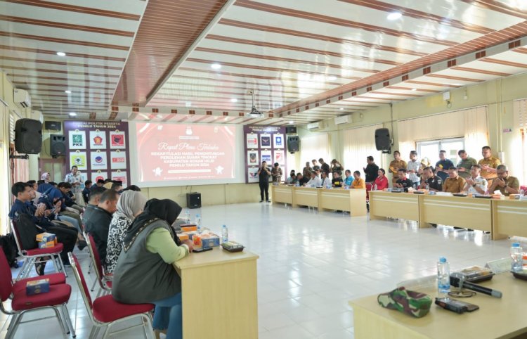 Pleno Terbuka Rekapitulasi Suara di Kabupaten Rohil, Bupati Apresiasi Kinerja KPUD