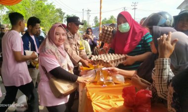 Sambut Bulan Ramadhan, Disperindagsar Rohil Gelar Operasi Pasar, Stand Diserbu Warga