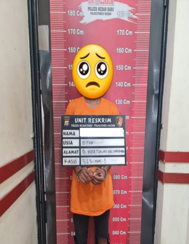 Polsek Medan Baru Tangkap 1 dari 2 Pelaku Pencurian Sepeda Motor di Warnet Robben Game Center