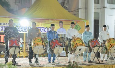 Bupati Rohil Lepas Peserta Pawai Takbir Idul Fitri 1445 H, Wabup dan Forkopimda Turut Hadir