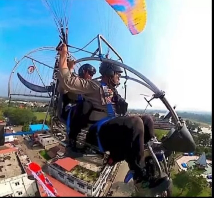 Kapolsek dan Kasat Lantas di Riau Jatuh dari Paramotor, Saat Patroli Udara