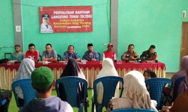 Pemerintah Pekon Suka Raja Saluran BLT-DD Periode Januari- Mei Serta Bantuan Beras CPP