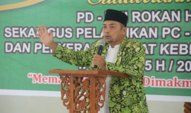 Dihadiri Camat, Ketua PD DMI Rohil Lantik Pengurus DPC Kecamatan Sinaboi