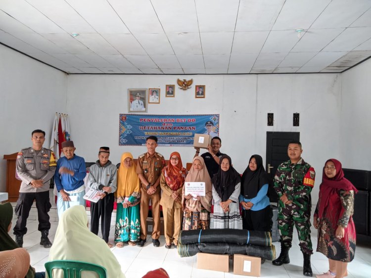 BLT- DD Tahap Dua ke-38 KPM dan Ketahanan Pangan Disalurkan Pemerintah Pekon Muara Baru