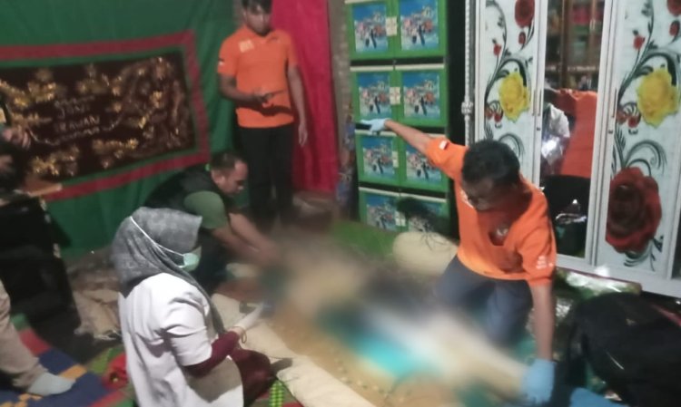 Pria Gantung Diri di Pekon Talagening, Polsek Kota Agung dan Inafis Identifikasi Jasad Korban