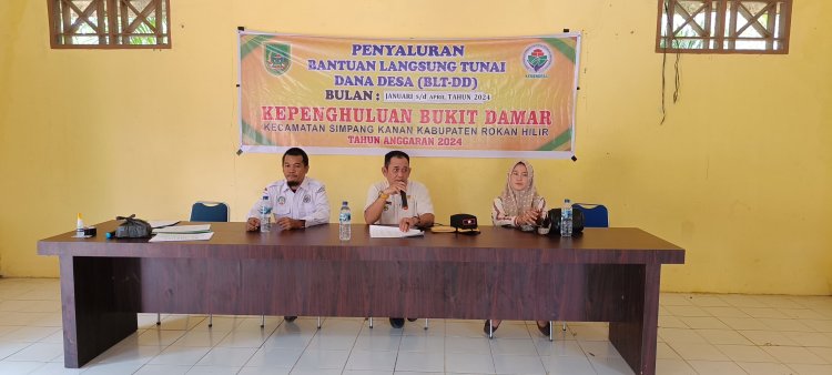 Pj Datuk Penghulu Bukit Damar Serahkan Langsung Bantuan BLT DD ke KPM