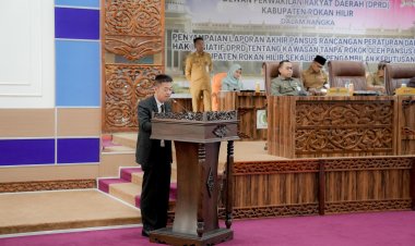 LKPJ Bupati Rohil Tahun 2023, Afrizal Sintong Beri Apresiasi Atas Rekomendasi DPRD