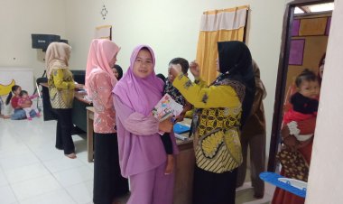 Kegiatan Posyandu Bulanan Digelar Pemerintah Pekon Semarang Jaya