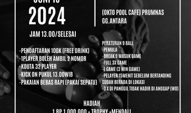 POBSI Rohil Gelar Tournament 9 Ball, Perebutkan Trophy Ketua POBSI Rohil 2024