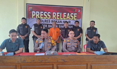 Ungkap Kasus Pembunuhan, Polsek Bagan Sinembah Gelar Konferensi Press