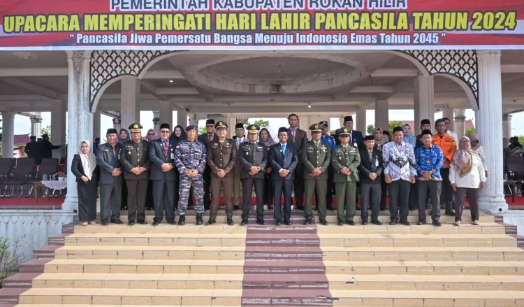 Wabup Rohil Sampaikan Amanat Kepala BPIP RI, Pimpin Upacara Hari Lahir Pancasila