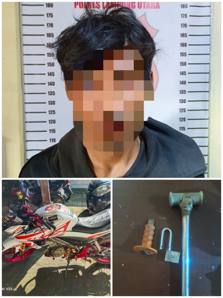 Pelaku Curat di Abung Selatan, Berhasil Diringkus Polisi Dalam Hitungan Jam